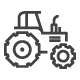 Agroindustrial machine icon